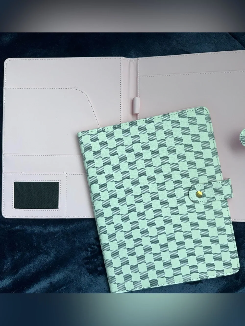Luxury A4 Padfolio/Portfolio Legal Pad Cream/White with Pink Interior
